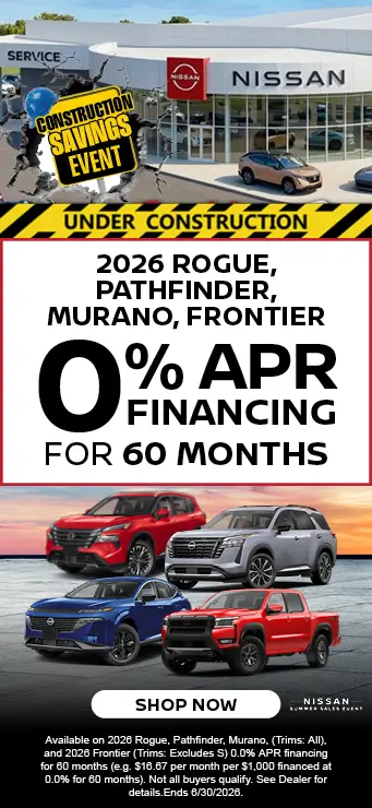 2026 Frontier, Rogue, Murano, Pathfinder
